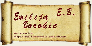 Emilija Borokić vizit kartica